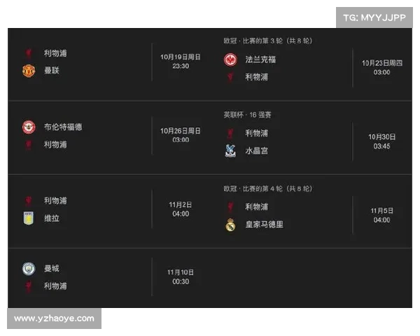 利物浦主场迎战阿森纳比赛时间赛程及精彩看点全解析